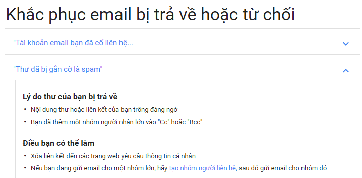 Bulk share bị chặn không gởi được email