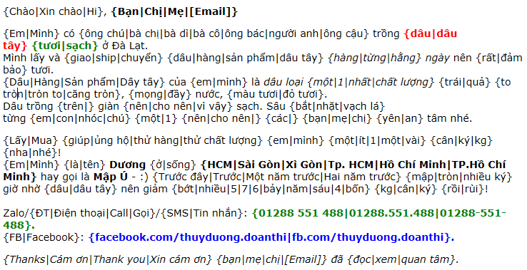 Cá nhân hóa, trộn nội dung email trước khi gửi email marketing