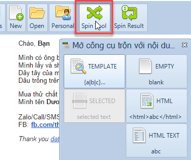 Cá nhân hóa, trộn nội dung email trước khi gửi email marketing