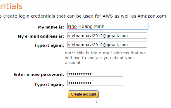 Các bước đăng ký tài khoản gởi email Amazon SES
