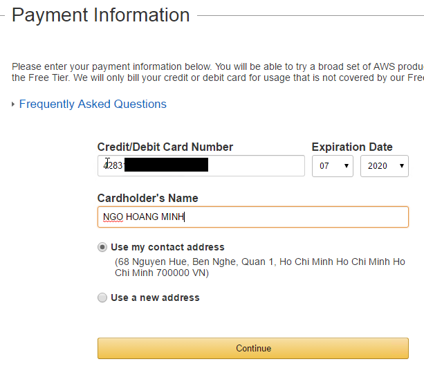 Các bước đăng ký tài khoản gởi email Amazon SES