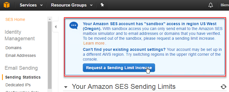 Các bước đăng ký tài khoản gởi email Amazon SES