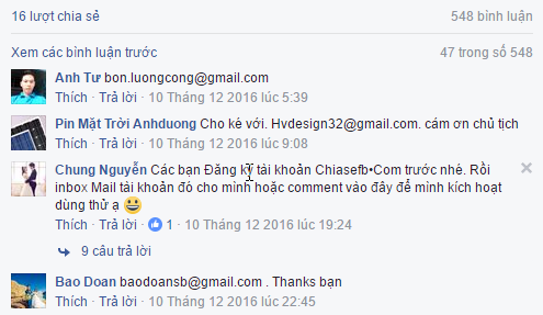 Cách lấy bình luận, email, số điện thoại trong comment của Facebook.