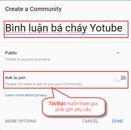 Cách tạo cộng đồng trên Google+