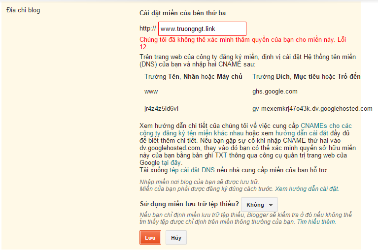 Huong dan cai dat tien mien (domain) cho blogspot