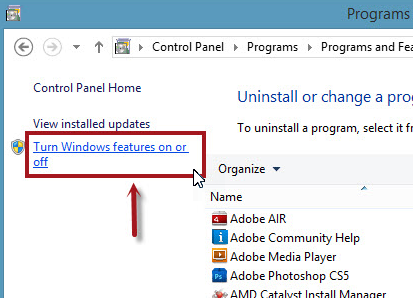 Cài đặt .NET 3.5 SP1 cho windows  8, win 10