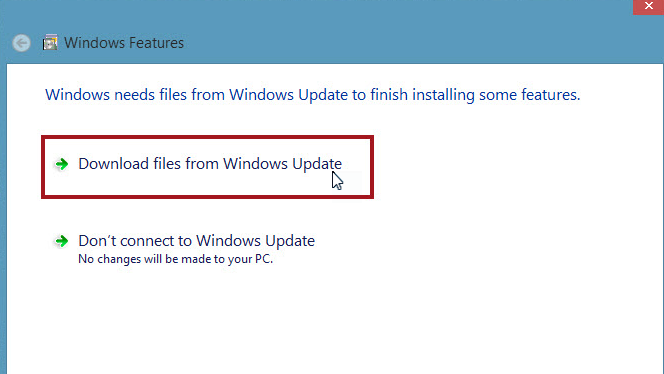 Cài đặt .NET 3.5 SP1 cho windows  8, win 10