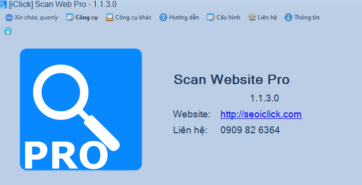 Cập nhật phần mềm crawl dữ liệu Scan Web Pro phiên bản 1.1.3.0