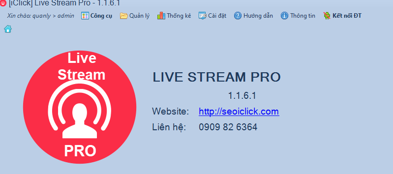 Cập nhật phiên bản 1.1.6.1 phần mềm LiveStream Pro