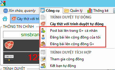Cập nhật phần mềm seo Google Plus phiên bản 1.0.8.5