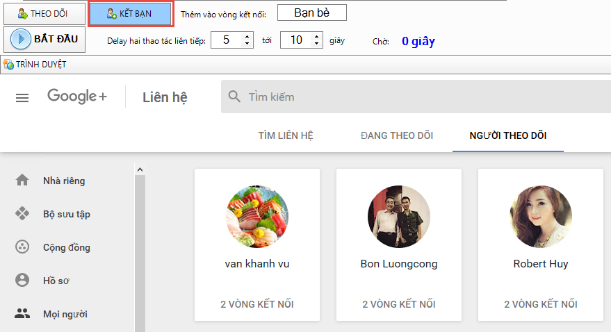 Cập nhật phần mềm seo Google Plus phiên bản 1.0.8.5