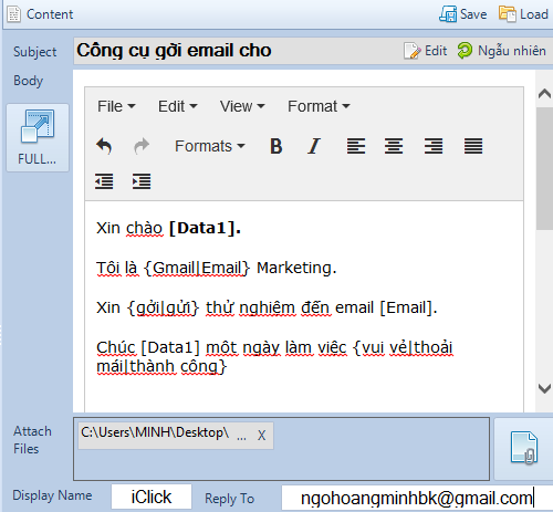 Hướng dẫn sử dụng Gmail Marketing iClick