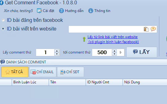 Hướng dẫn cách quét toàn bộ comment trong bài post Facebook
