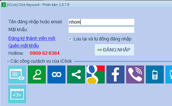 Làm gì khi phần mềm click từ khóa iClick dính captacha