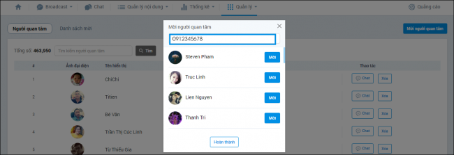Các bước đầu tiên khi làm việc với OA Zalo