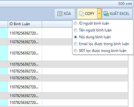 Hướng dẫn cách lọc  email trong bài post Facebook