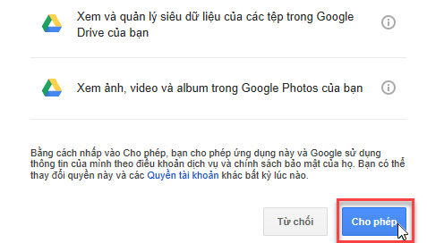 Lỗi Get infomation Google Account error unauthorized_client