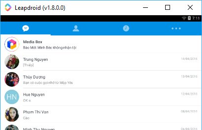 Lỗi khi chạy zalo trên máy ảo android