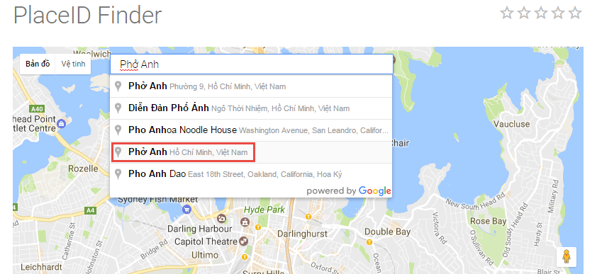 Link nhận đánh giá từ Google Maps