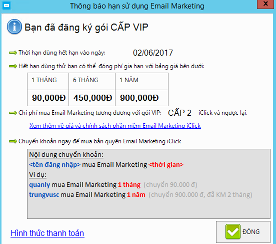Phần mềm gửi email marketing iClick