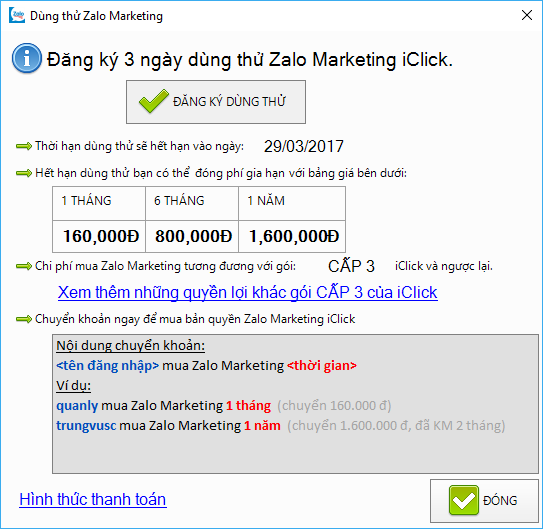 Phần mềm gửi tin nhắn hàng loạt zalo marketing iClick
