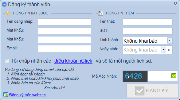 Phần mềm gửi tin nhắn SMS Marketing iClick