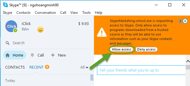 Phần mềm Skype Marketing iClick