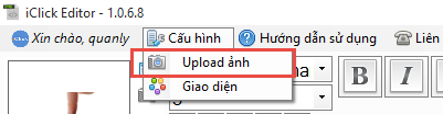 Cấu hình tài khoản ftp để upload ảnh trong iClick Editor