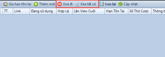 Bổ sung nút xóa tất cả link G, Youtube và Mạng xã hội