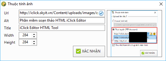 Cài đặt tài khoản FTP để upload ảnh bằng iClick Editor