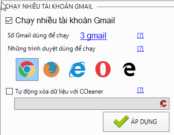 Chạy phần mềm seo G+, Youtube với nhiều tài khoản Gmaill.