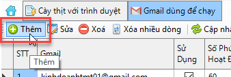 Chạy phần mềm seo G+, Youtube với nhiều tài khoản Gmaill.