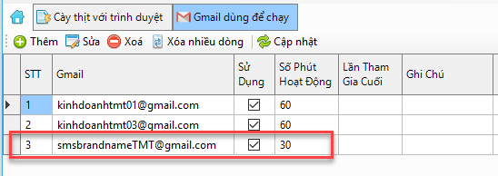 Chạy phần mềm seo G+, Youtube với nhiều tài khoản Gmaill.