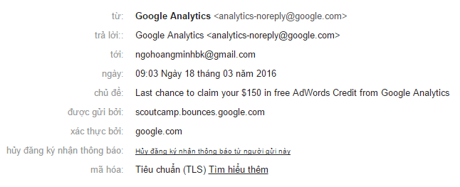Cảnh báo lừa đảo Gmail