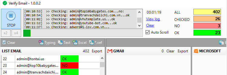 Công cụ kiểm tra email tồn tại