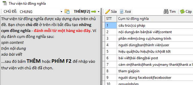 Công cụ trộn nội dung