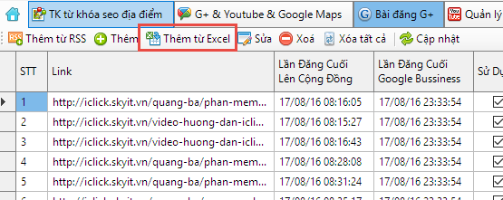 cập nhật phần mềm seo youtub, G+, google maps