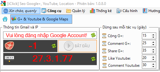 cập nhật phần mềm seo youtub, G+, google maps