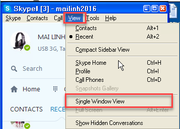 Cấu hình skype để gởi tin nhắn quảng cáo skype