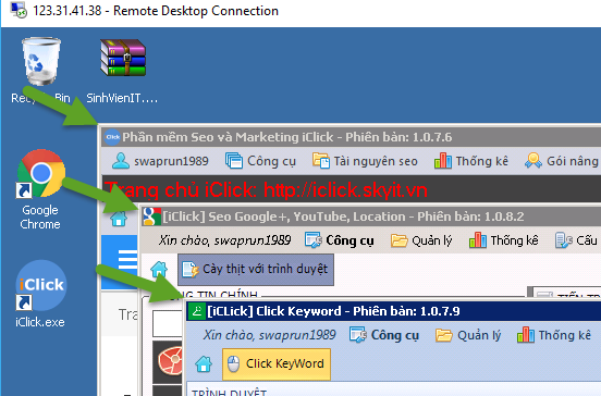 Cung cập máy chủ ảo VPS, máy chạy iClick