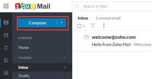 Đăng ký hộp mail Zoho