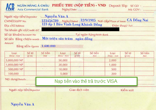 Đăng ký thẻ visa bằng ngân hàng Việt Nam