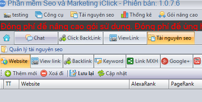 Đăng nhập iClick lỗi