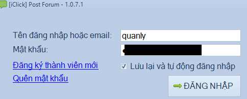 Đăng tin Post Forum iClick