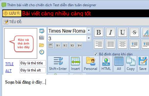 Đăng tin Post Forum iClick