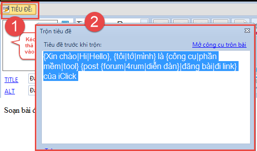 Đăng tin Post Forum iClick