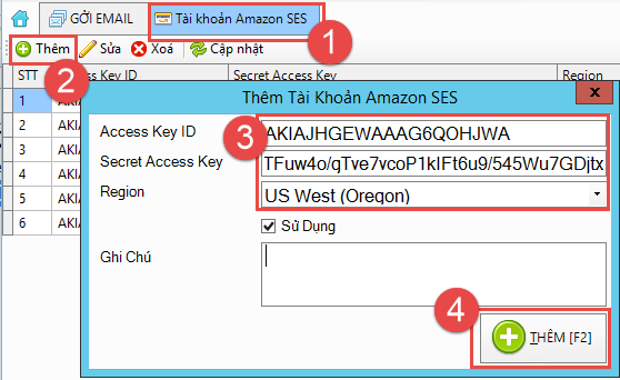 Gởi email bằng AMAZON SES