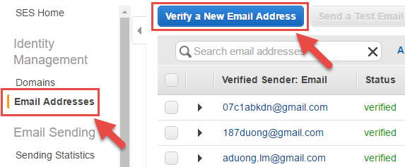 Gởi email bằng AMAZON SES
