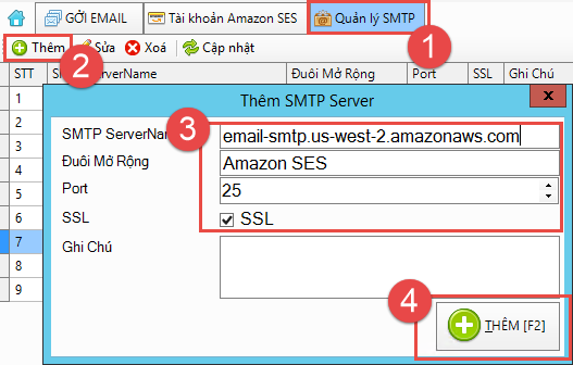 Gởi email bằng AMAZON SES