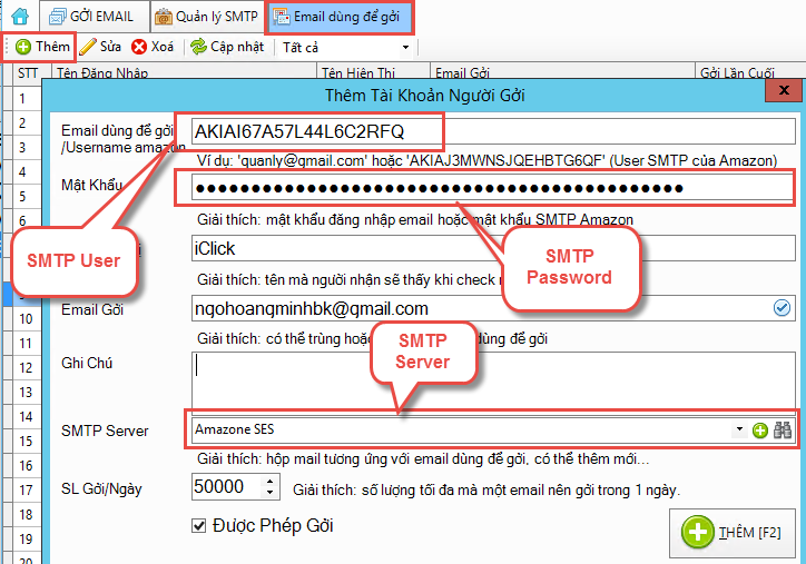 Gởi email bằng AMAZON SES